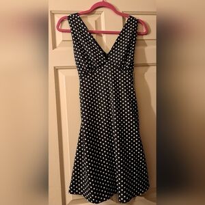 Woman's Fashion Nova Black/White Polkadot Dress, Size Medium